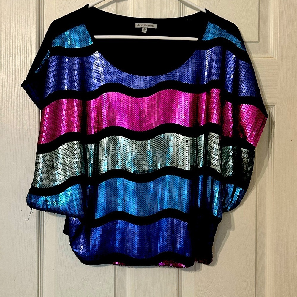 🔴$1SALE$ Sparkle sequin shirt
